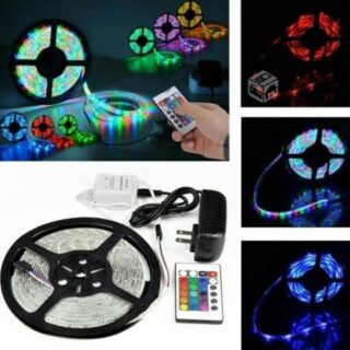 CINTA LED CON CONTROL 5M 60LEDS RGB