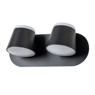 APLIQUE LED 2*5W NEGRO 3000K