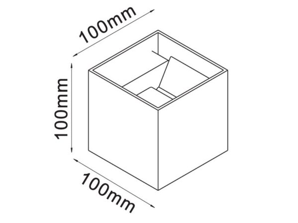 APLIQUE CUADRADO 6W GRIS - Imagen 2