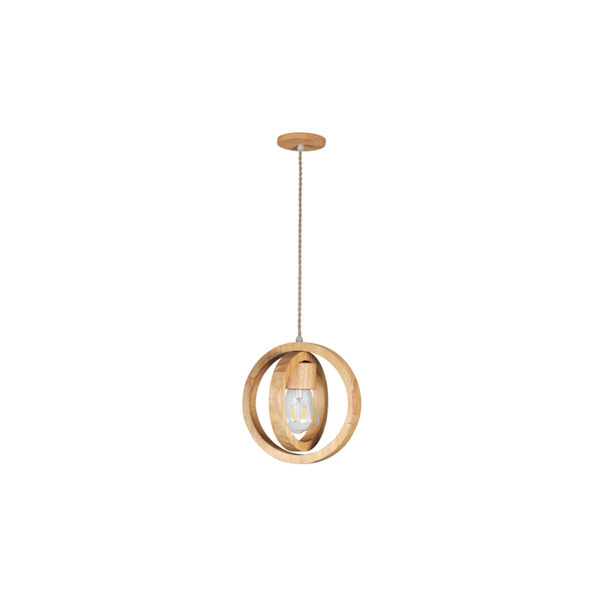 LAMPARA COLGANTE SOQUETE E27 MADERA DECORACIÓN
