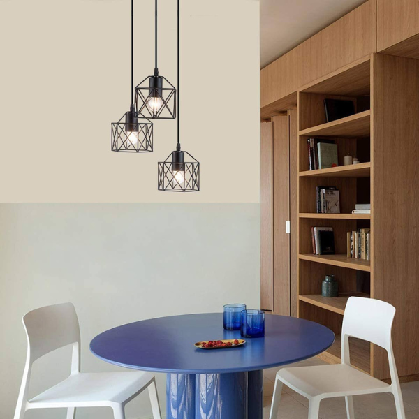 Lámpara Colgante Industrial de 3 luces, Ajustable - Imagen 8