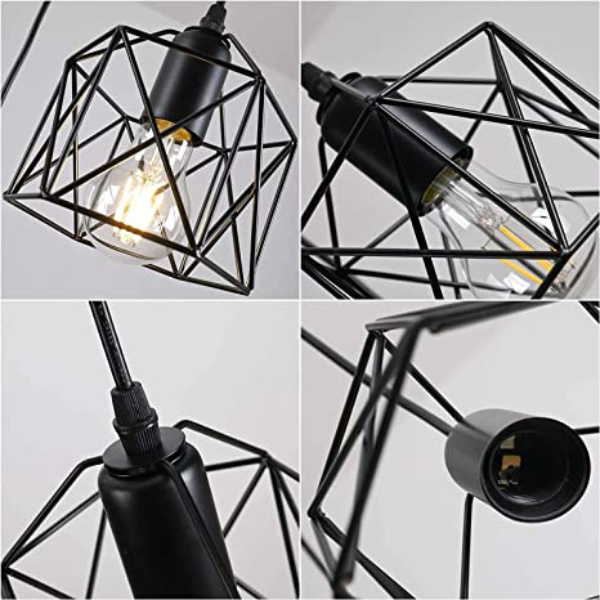 Lámpara Colgante Industrial de 3 luces, Ajustable - Imagen 4
