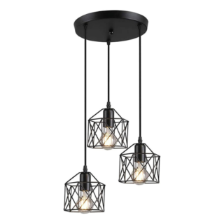 Lámpara Colgante Industrial de 3 luces, Ajustable