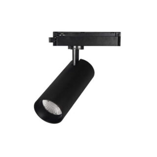 FOCO RIEL MONOFASICO COB 18W NEGRO