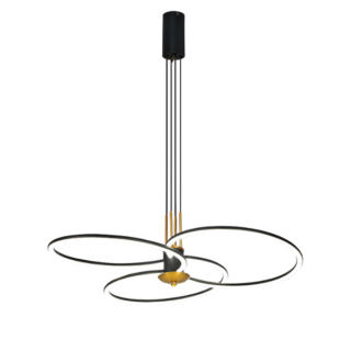 Lampara Led Moderna 54w Color Negra y Dorado